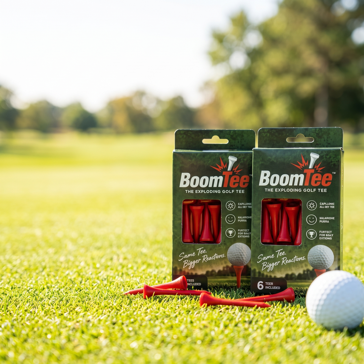 BoomTee™ Exploding Golf Tees - 6 Pack