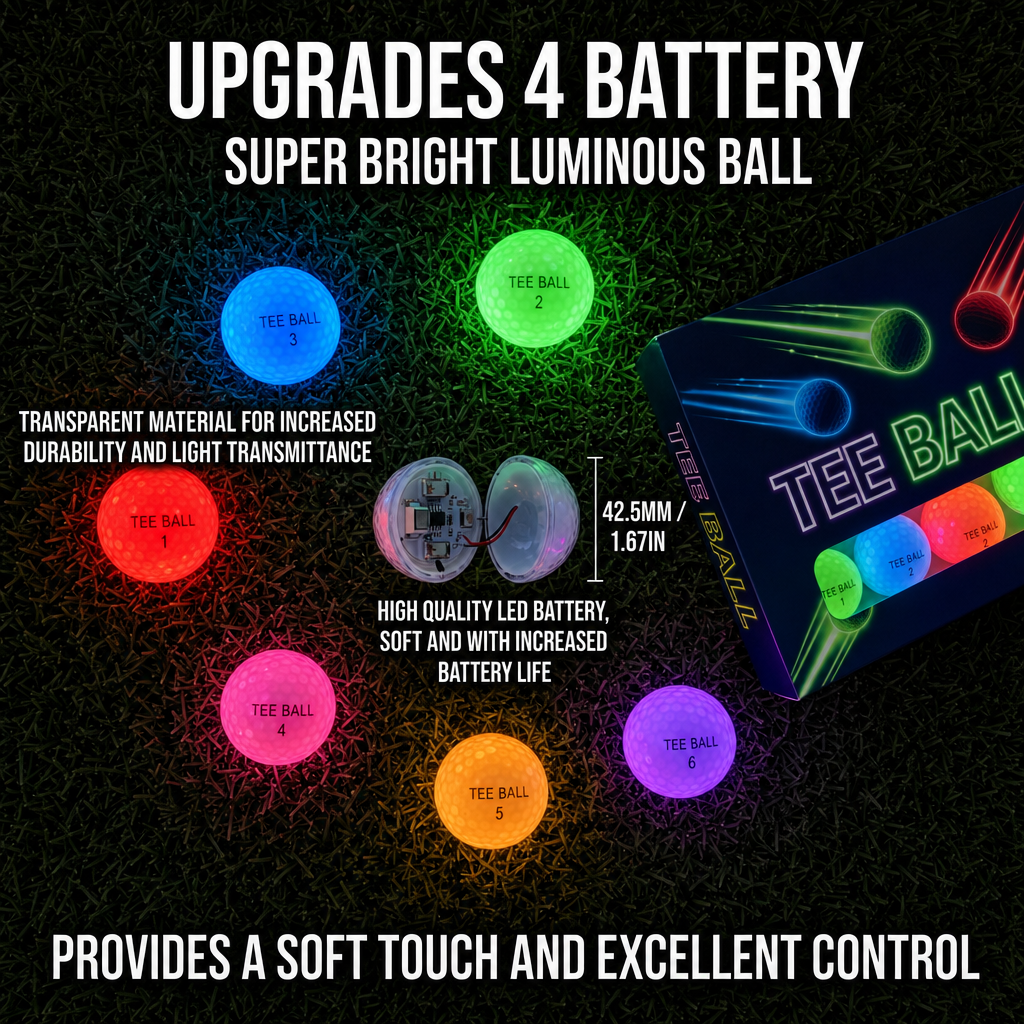 TeeBall™ LED Golf Balls - 6 Pack